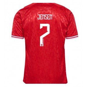 Fotbalové Dres Dánsko Mathias Jensen #7 Domácí Oblečení ME 2024 Krátký Rukáv